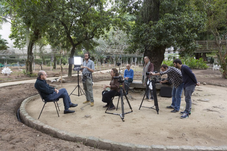 Entrevista com Carlos Delphim, para o vídeo 7 do Jardim. Foto: Leo Aversa.
